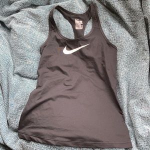Nike womens racerback tank top with shelf bra